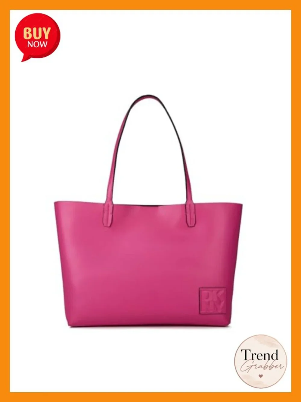 Faux Leather Tote Bag with Magnetic Snap Closure